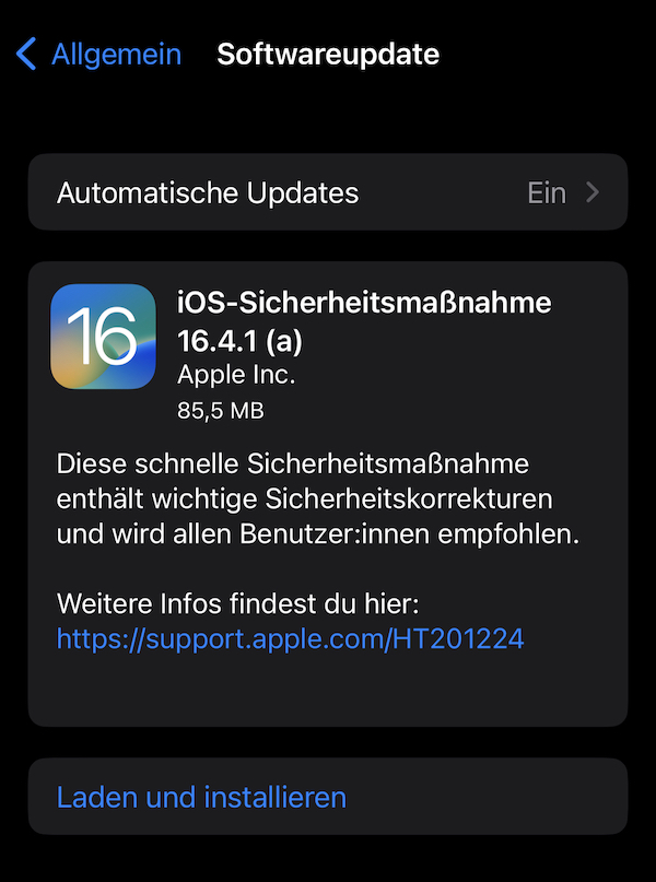 iOS 16.4.1 (a)