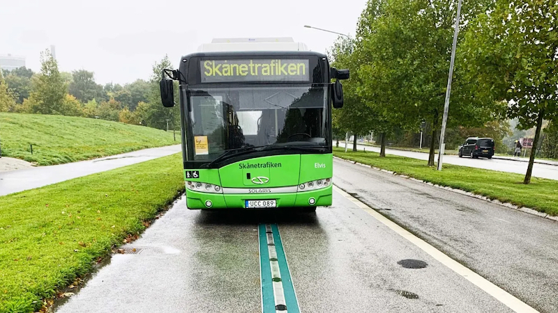 Schweden Ladestraße, Elektrofahrzeug, Elektromobilität, Bus