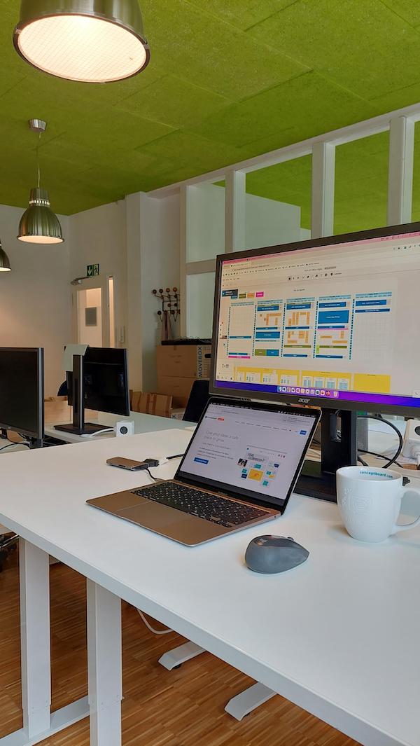 Conceptboard, Whiteboard, Arbeit, Standort, Digitales Arbeiten, Homeoffice, New Work, Collaboration Tool, Team, Projekt, Job