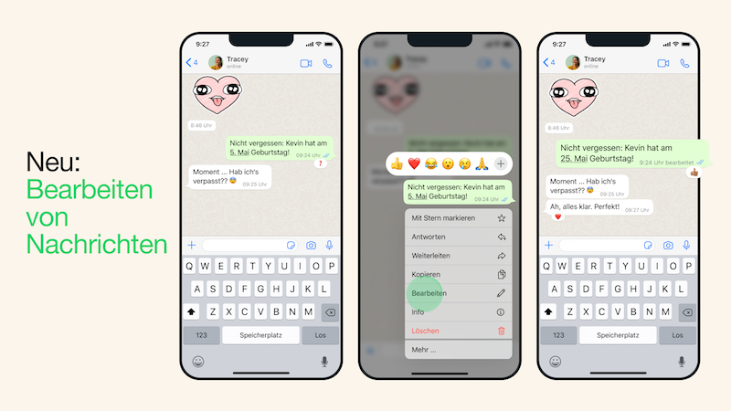 Correction function: This is how you can edit your WhatsApp messages