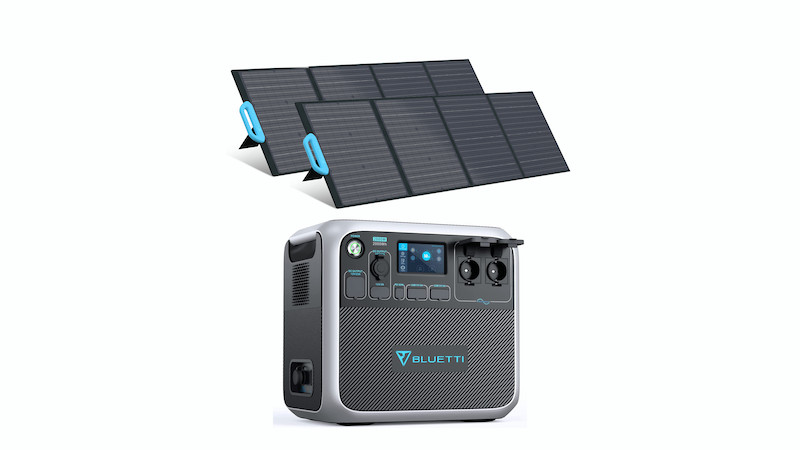 Powerstation mit Solarpanel, Solarmatte, Energiespeicher Solar, Test, Erfahrungen., Bluetti AC200P, Bluetti PV200, Solaranlage Batterie