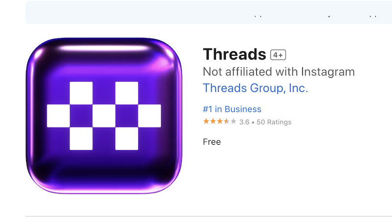 Millions of users apparently download the wrong threads app