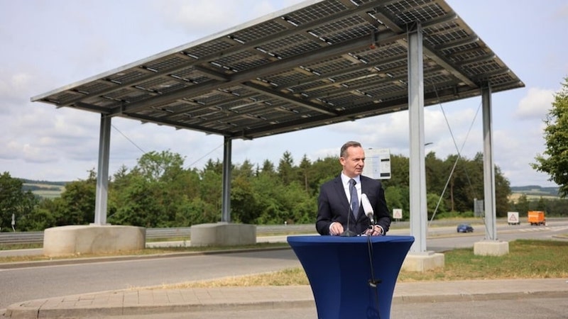 Solarautobahn, Deutschland, Bodensee, Solaranlage, Fotovoltaik, Solardach