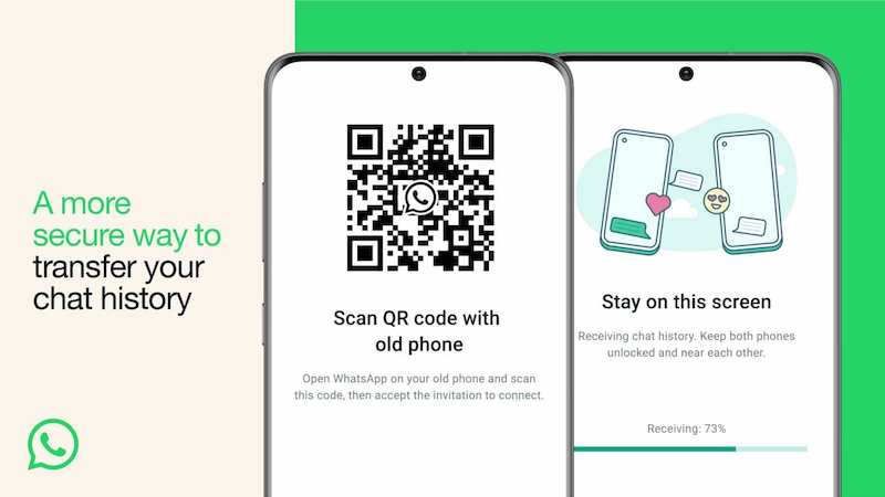 WhatsApp Chats übertragen, QR-Code, WhatsApp-Daten übertragen