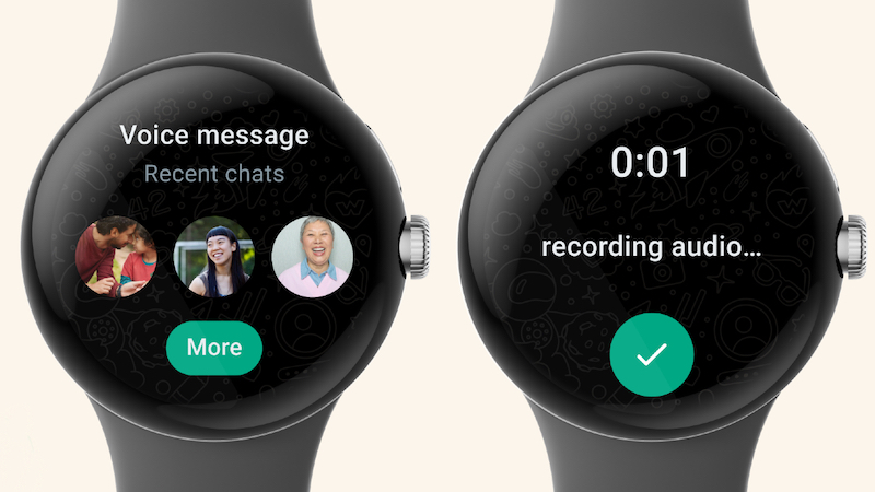 WhatsApp comes as an app on the smartwatch