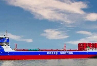 elektrische Containerschiff, elektrisches Frachtschiff, Schiff, Elektro, Reederei, Umwelt, Nachhaltigkeit