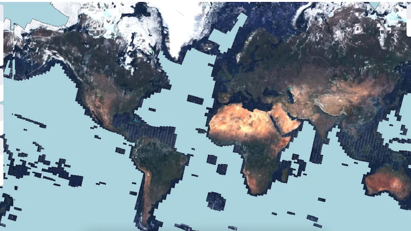 Karte, Klimawandel, Allen Institut, KI, AI, Klimaprojekte