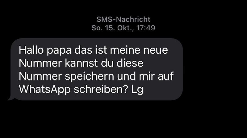 Betrug WhatsApp, SMS, Enkeltrick, Nachrichten