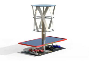 Wind- und Solarstation, Wind & Solar Tower, Wind, Solar, Ladestation, Elektromobilität