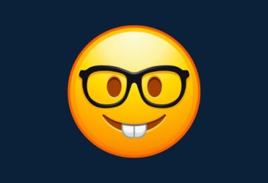 Petition Nerd-Emoji Apple, Schule, Schüler, Technik, Elektronik, Kommunikation, Design, Tastatur, Emoticon