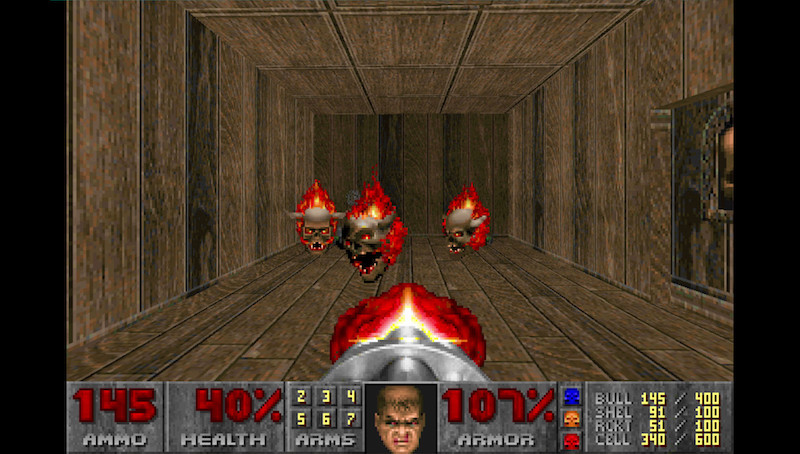 Doom 1993, Bildschirm Darmbaktieren