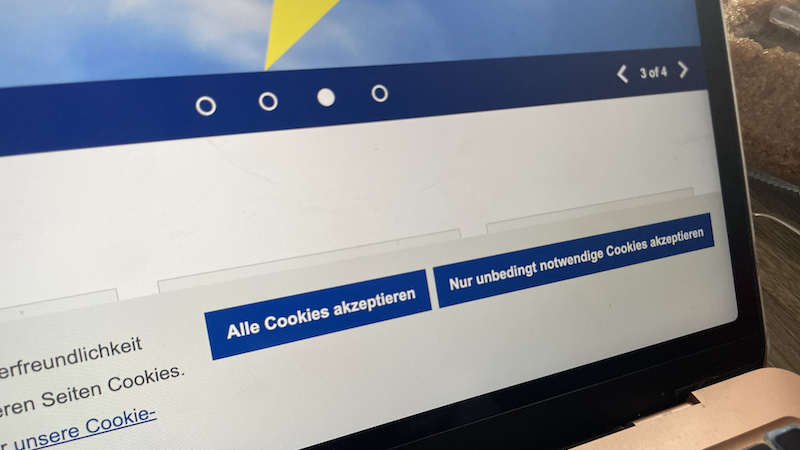 Cookie-Banner EU, Internet, Website, Datenschutz, Datenschutz-Grundverordnung, DSGVO, Europäische Union, Verbraucherschutz, Verbraucher, User, Konsument, Tracking, personenbezogene Daten, Datenschutz