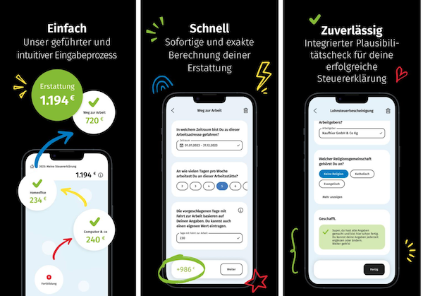 Steuererklärung 2023 Steuertipps App