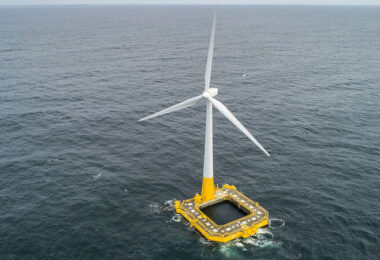 Schwimmende Windräder, Windrad, Windkraft, Meer