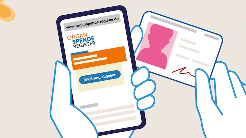 Online Organspende-Register, Organspende, Organspendeausweis