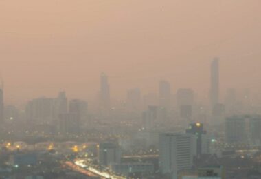 Länder mit der höchsten Luftverschmutzung, Asien, PM2,5, Feinstaub, Smog, Emissionen, Staub, Schmutz, Abgase, Fahrzeuge, Umwelt, Klima, Atmen, Gesundheit