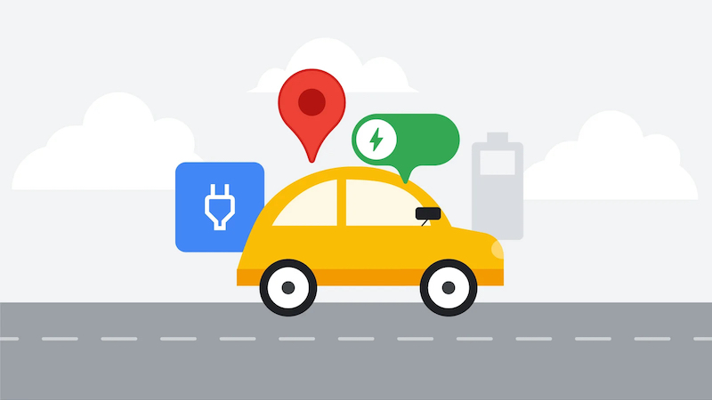 Google Maps Ladestation finden, Elektroauto, E-Auto,