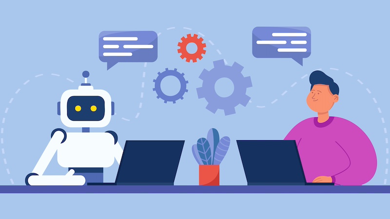 KI Gehalt, Lohn, Künstliche Intelligenz, Arbeit, Schreibtisch, Roboter