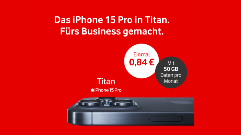 Starker Vodafone-Deal Das iPhone 15 Pro für nur 0,84 Euro