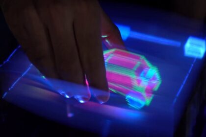 Hologramme Luft bewegen Hände 3D-Hologramme