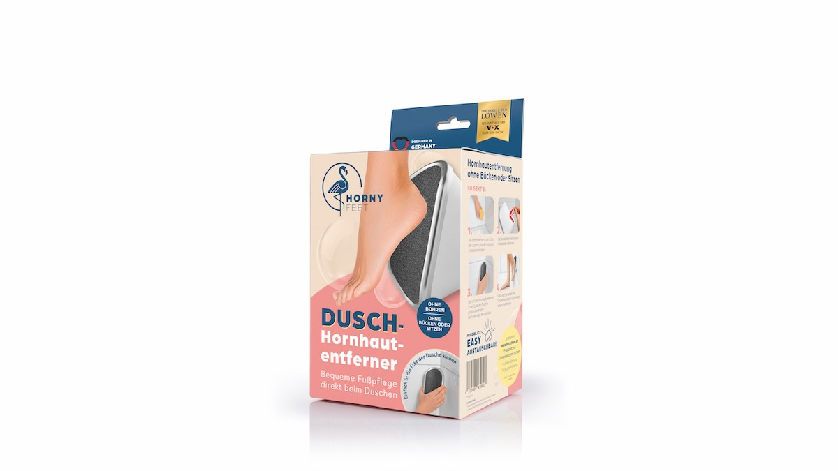 Hornhautentferner Höhle der Löwen HornyFeet DHDL Hornhautentferner Dusche