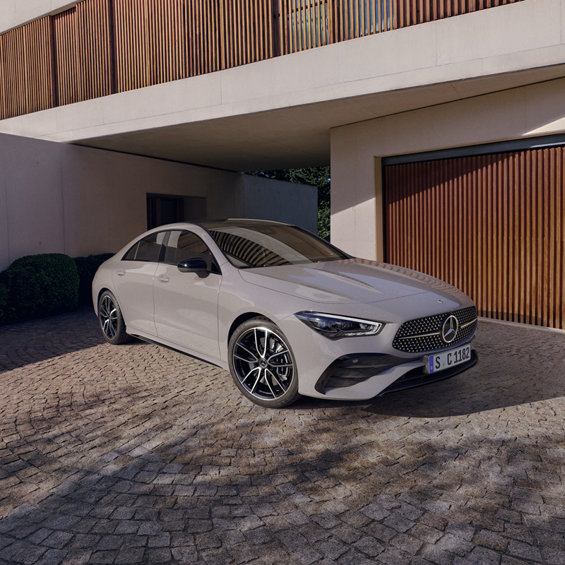 Ein Mercedes Benz CLA Coupe 250+ FQ.