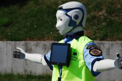 Roboter Schulwege Verkehr KI