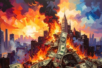 Eine abstrakte Veranschaulichung von den Mengen an Geld, die OpenAI verbrennt.