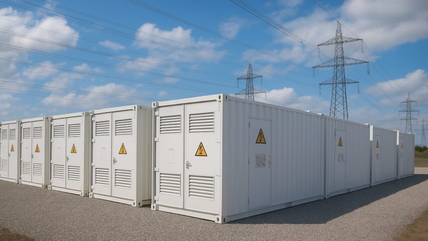 Parkplatz Strom, Batteriegroßspeicher, Energie, erneuerbare Energie, Solarenergie, Windenergie, Energiewende, Klimawandel