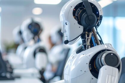 Ein Roboter arbeitet dank gpt-realtime als Voice-Assistent im Kundenservice.