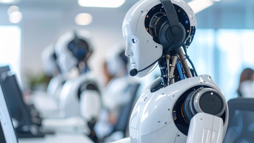 Ein Roboter arbeitet dank gpt-realtime als Voice-Assistent im Kundenservice.