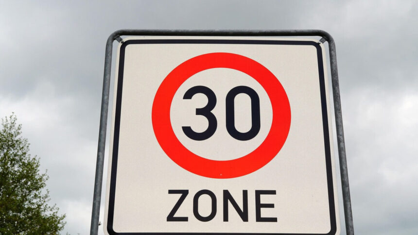 Verkehrsschild 30 Zone 30er Schild Tempolimit Geschwindigkeit