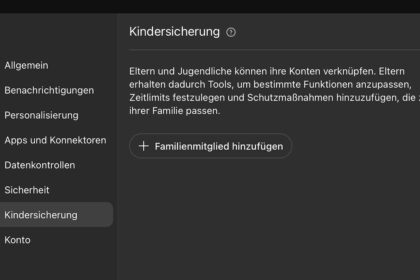 ChatGPT Jugendschutz Künstliche Intelligenz OpenAI Kindersicherung