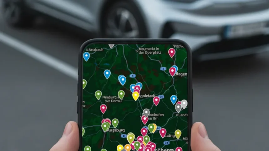Ad-hoc-Laden E-Auto App Karte Ladestationen ohne Vertrag E-Auto