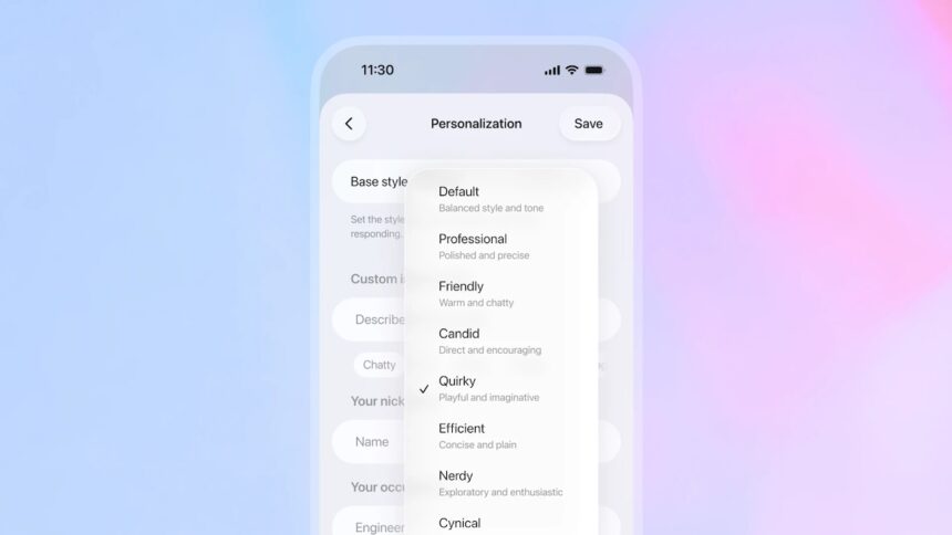 GPT-5.1 Update ChatGPT Persönlichkeiten