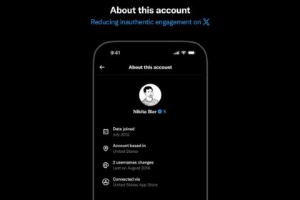 Über dieses Konto X Twitter Herkunfsangabe