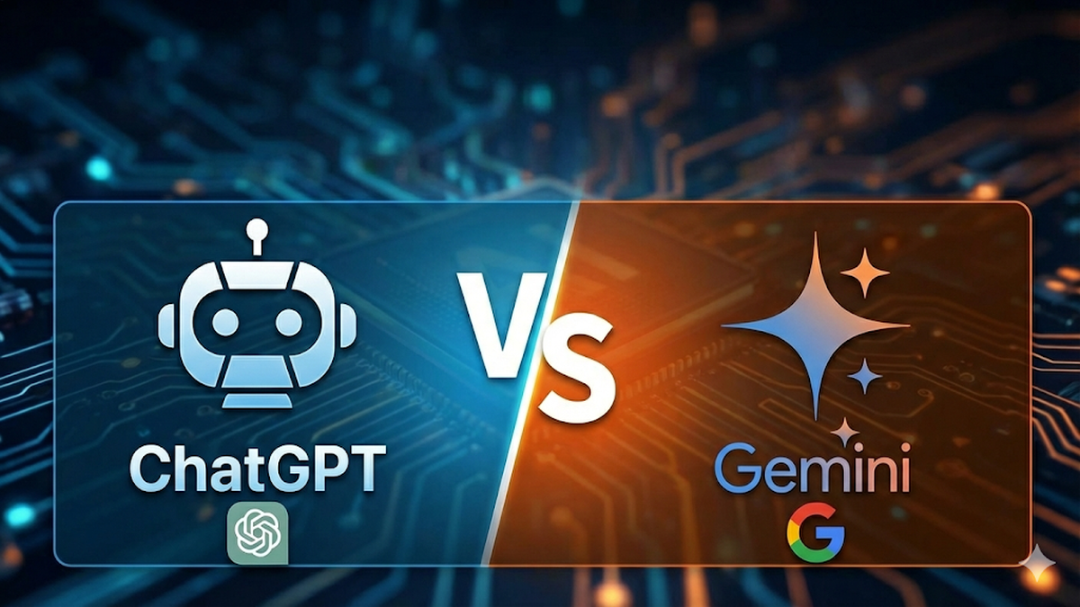 Vergleich ChatGPT gegen Gemini vs versus 3 Pro 5.1 KI künstliche Intelligenz Logo