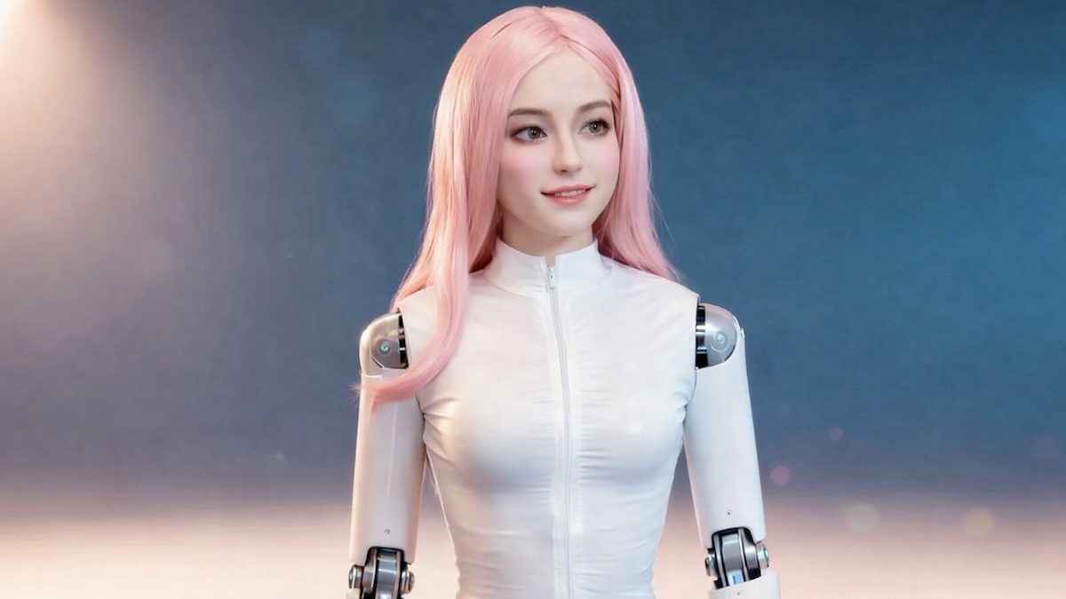 weiblicher Pflegeroboter DroidUp Silikonhaut