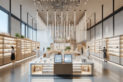 Verkaufsregal aus Holz