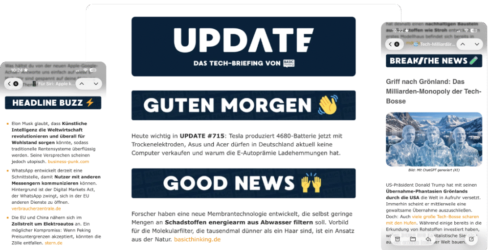 Update Newsletter BASIC thinking