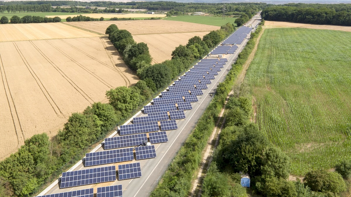 Solarpark Solarkraftwerk Autobahn A4