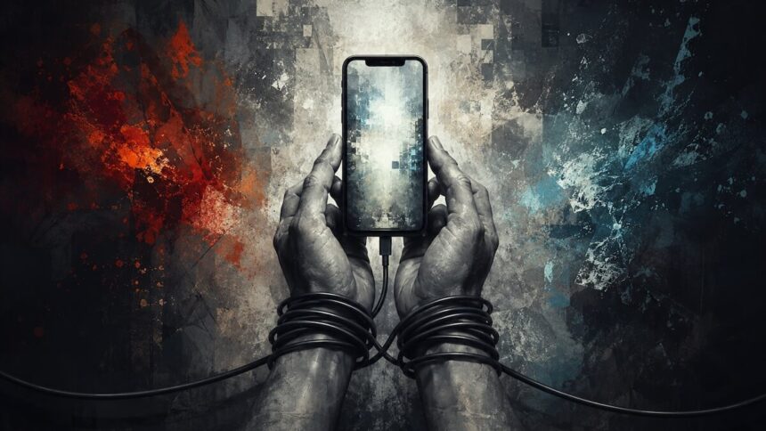 Internet Sucht Smartphone Scrollen Konsum