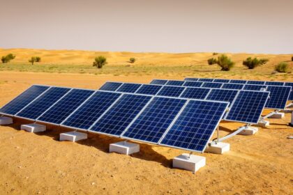 Solarparks Regen KI Wüste