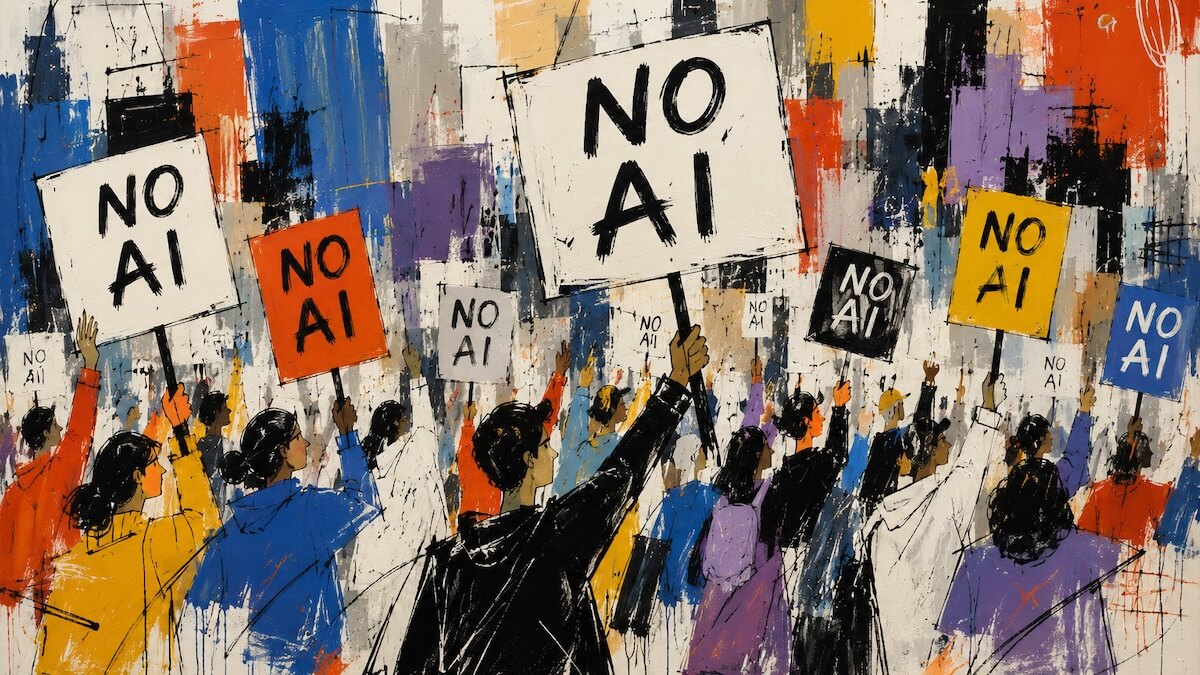 Welt ohne KI Künstliche Intelligenz Anti
