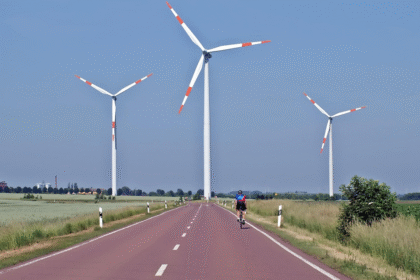 Windräder Ökostrom Straße