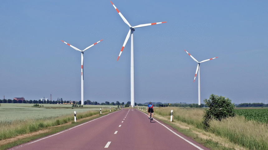Windräder Ökostrom Straße
