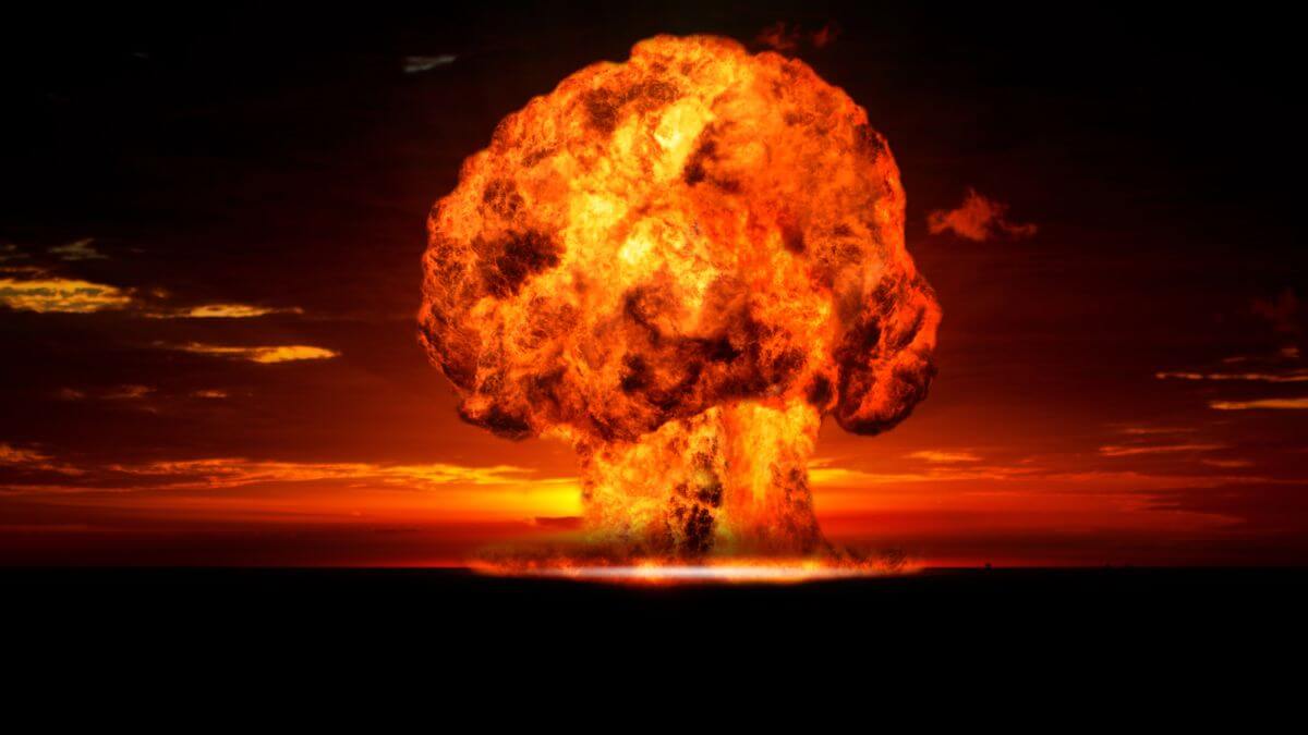 Atomwaffen Atomsprengköpfe Atombombe Atompilt Explosion