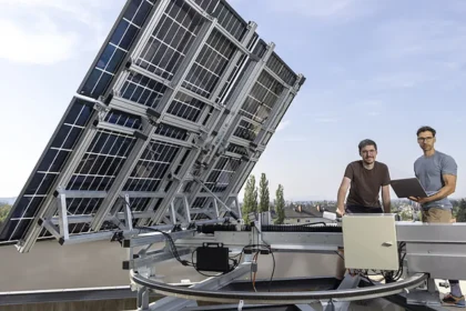 FLAPTrack Solaranlage folgt der Sonne klappt bei Unwetter