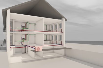 Wärmepumpe Mehrfamilienhaus, Fraunhofer-Institut, Propan-Wärmepumpe