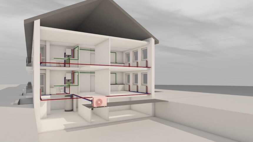 Wärmepumpe Mehrfamilienhaus, Fraunhofer-Institut, Propan-Wärmepumpe